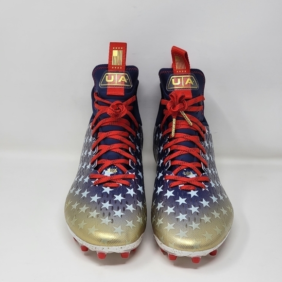 Under Armour Spotlight Lux MC LE USA Football Cleats 3025366-100 Men Sz 11.5 New